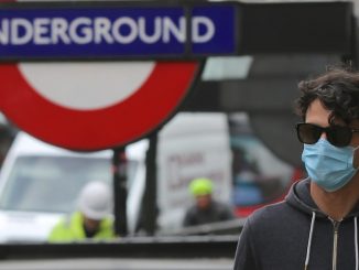 Coronavirus London tube train close