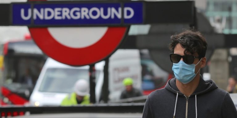 Coronavirus London tube train close