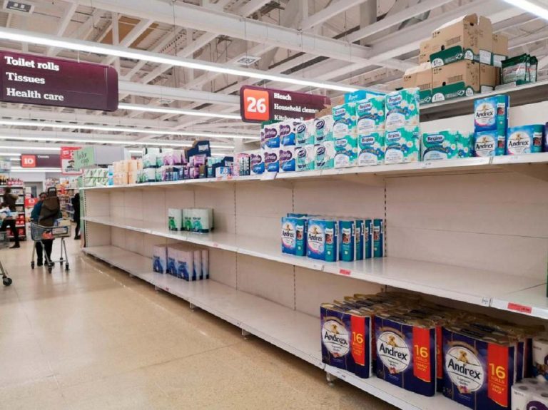 supermarket empty coronavirus