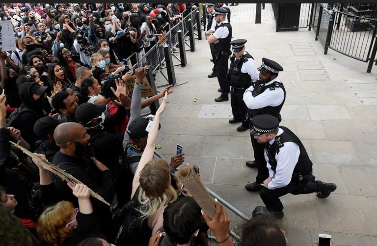 British Police George Floyd protesters