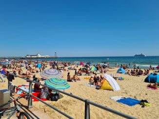 Overcrowding at Bournemouth beach