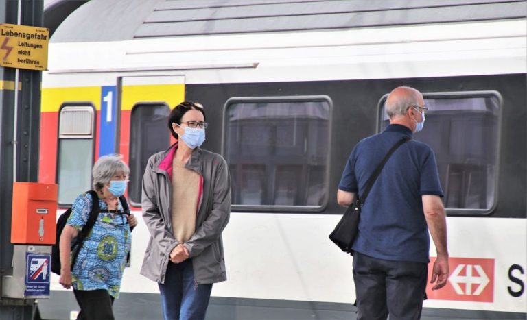 People wearing masks