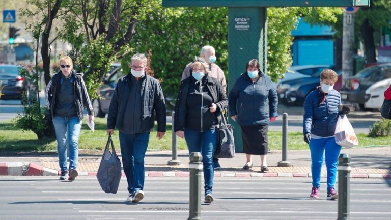 People wearing masks