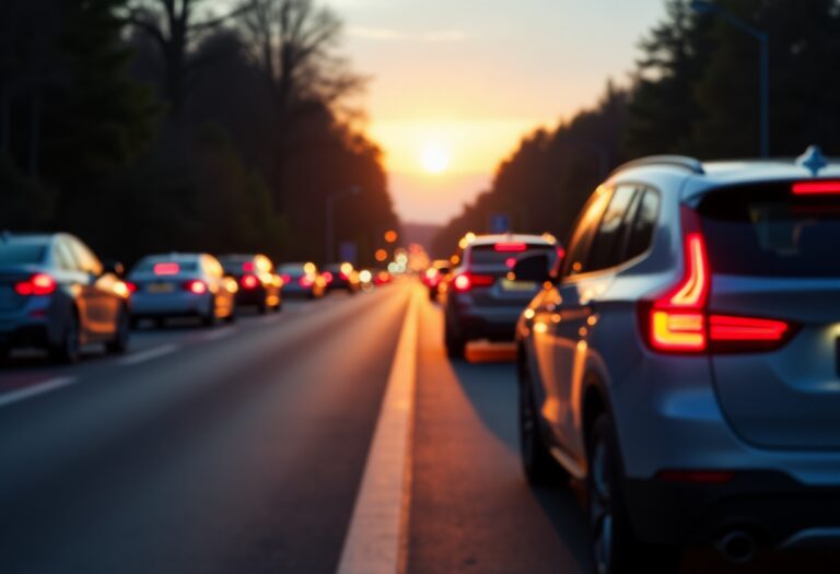 Traffic jam on A87 due to accident near Kyle of Lochalsh