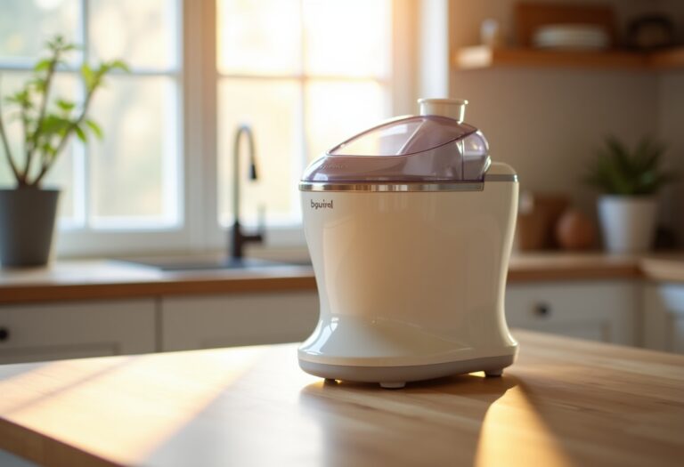 Various ice cream makers for home use displayed