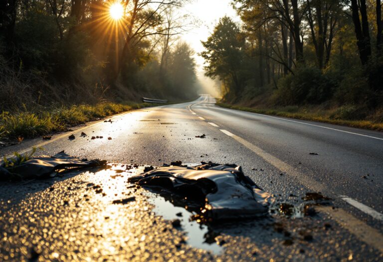 Scene of fatal crash near Torphins involving a car