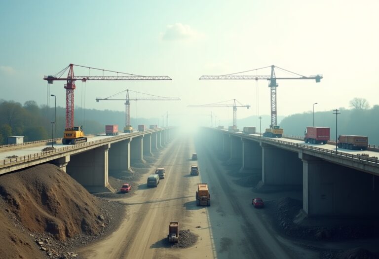 Construction of a new bridge at Laurencekirk junction
