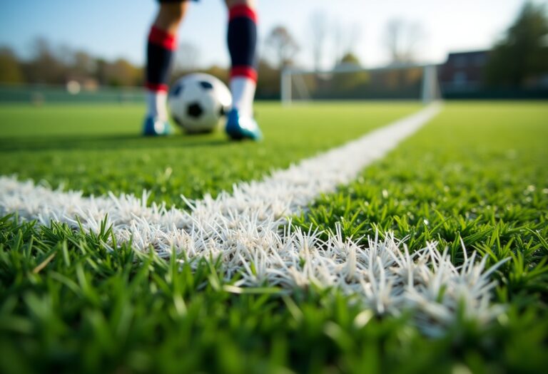 Ronan Hale in azione durante una partita di calcio