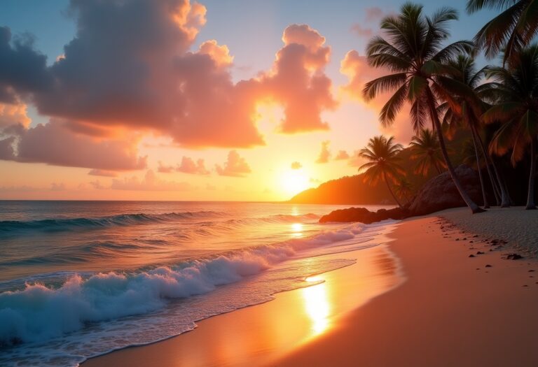 Sunny beach destination for January travel