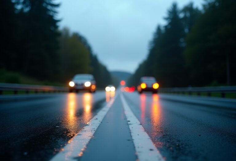 Scene of tragic collision near Forres, Scotland
