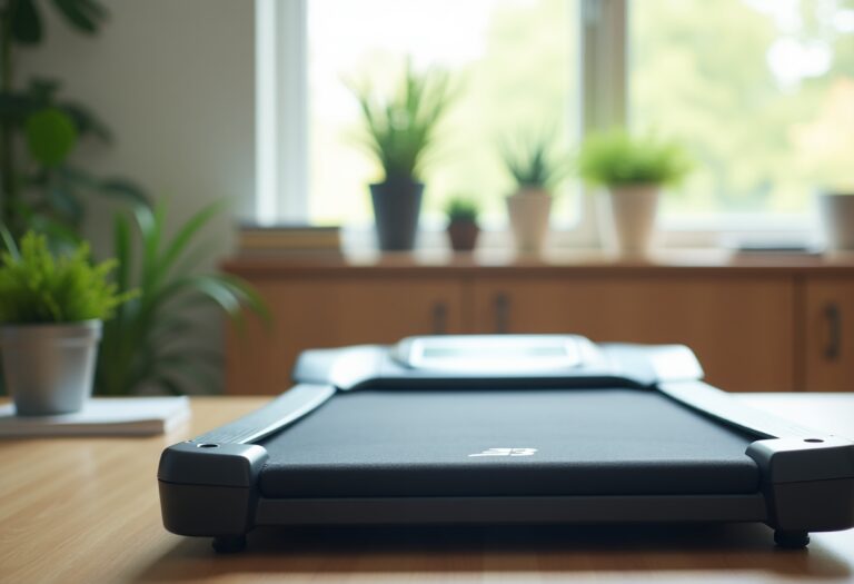 Walking pad in a modern home office setup