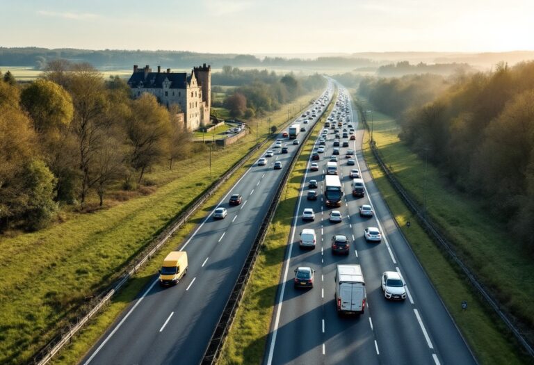 Crash causing traffic disruption on A92 near Dunnottar Castle