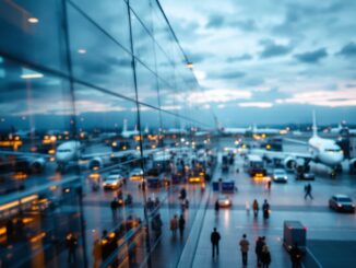 Loganair aircraft at Aberdeen airport ready for new routes