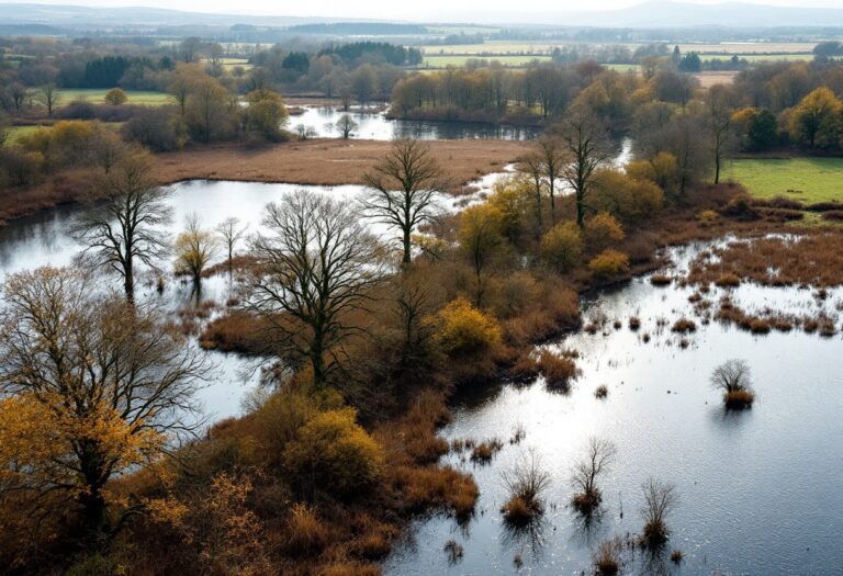 Flooded road in the Highlands affecting travel