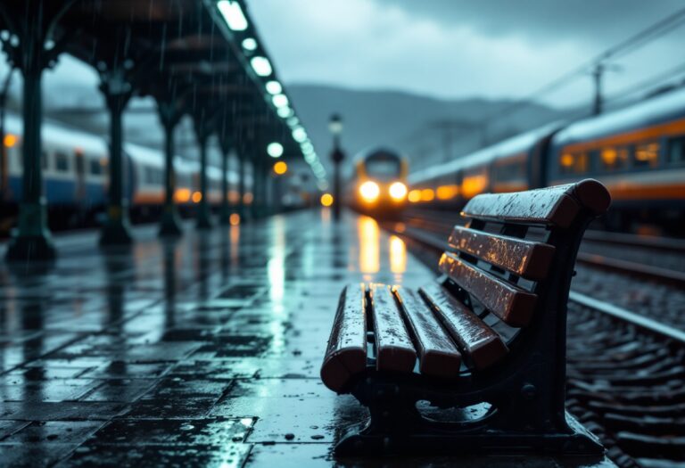 ScotRail train affected by severe weather conditions