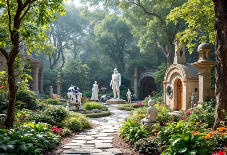 Fan's garden transformed into a Star Wars galaxy