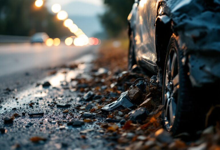 Scene of tragic accident on A9 with emergency response