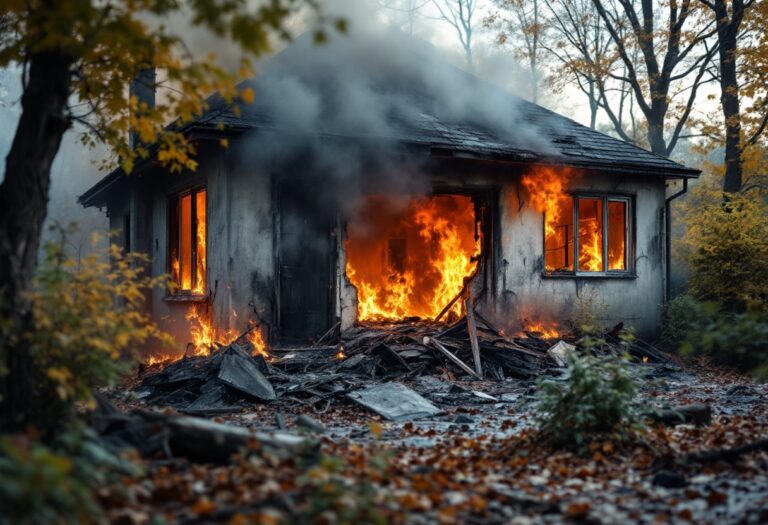 Firefighters at the scene of a house fire in Drumbeg