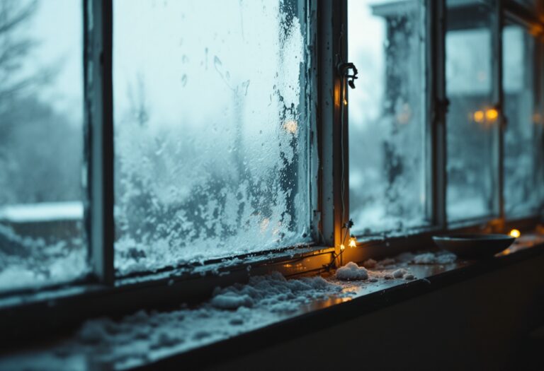Couple struggling with winter issues from bad window
