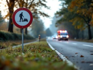 Scene of A9 road closure near Tomich due to crash