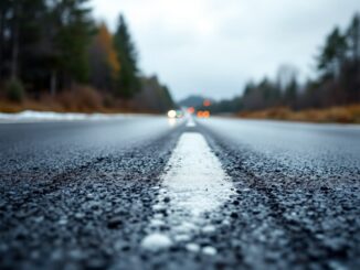 Traffic jam on A96 road due to accident near Aberdeen