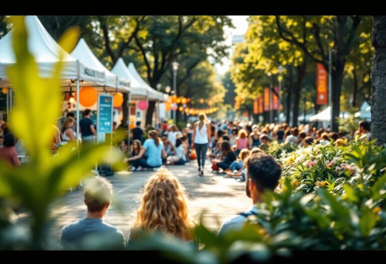 Visitatori al festival di salute e benessere di Aberdeen