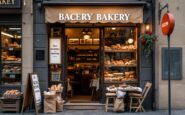 Ashers Bakery sign on Elgin High Street after reopening