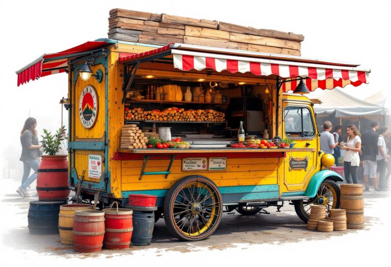 Two brothers cooking woodfired pizza in a rustic setting
