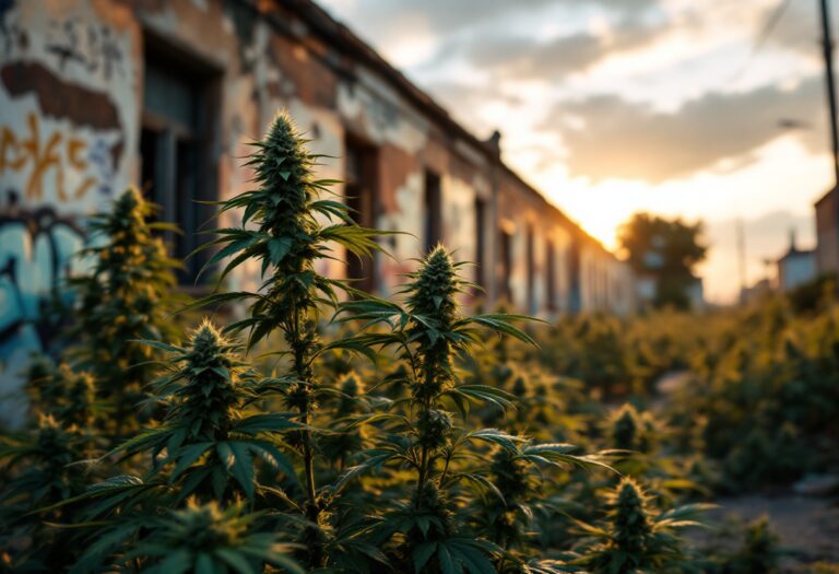 Police officers conducting a cannabis bust in Macduff
