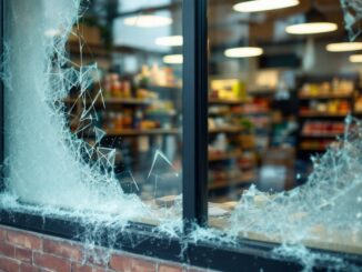 Thieves executing a complex heist at a newsagent in Inverness