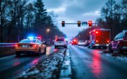 Emergency services responding to A92 crash near Gourdon