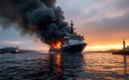 Fire incident on a cargo ship in Aberdeen's South Harbour