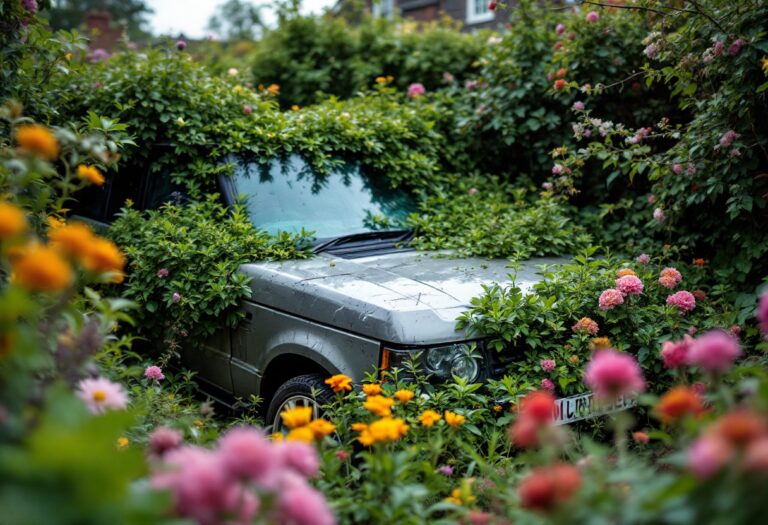 Incidente di una Range Rover che blocca il traffico ad Aberdeen
