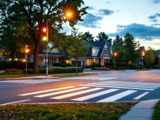 New light-controlled pedestrian crossing on Burghmuir Drive