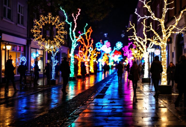 Illuminazioni spettacolari al festival Spectra 2025 ad Aberdeen