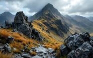 Climbers in Glencoe mountains during a tragic incident