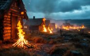 Tradizionale celebrazione di Up Helly Aa nelle Shetland