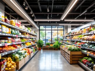 Aldi supermarket logo with UK competition backdrop