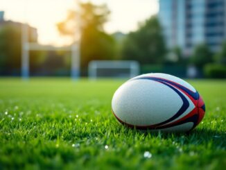 Alfie Barbeary in azione durante una partita di rugby
