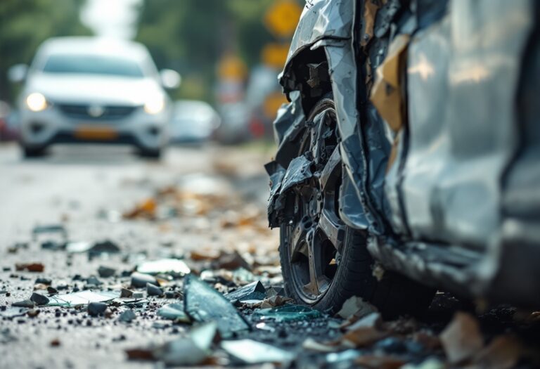 Emergency services at the scene of A96 crash involving four vehicles