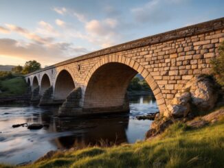 The historic Don Bridge in Inverurie, Scotland