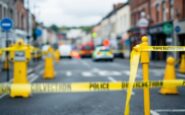 Emergency services at the scene of an assault in Co Tyrone