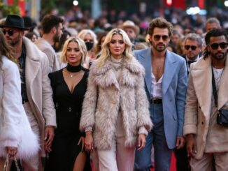 Celebrities showcasing fashion at the 75th San Remo Festival