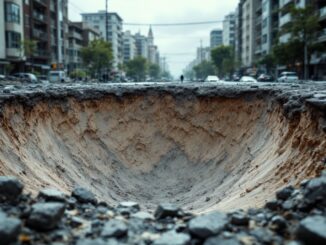 Community members working on Godstone sinkhole recovery