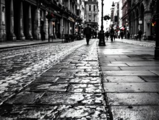 Police investigation scene in Belfast city centre