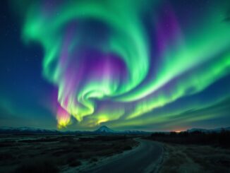 Stunning Northern Lights illuminating the night sky