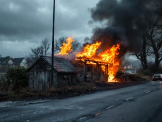 Traffic disruption on A82 due to shed fire near Glencoe