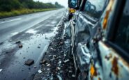 Damage to vehicle from debris on A98 road