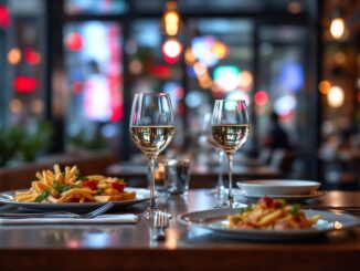 Graph showing rising salaries and restaurant charges in the UK