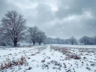 Severe snowstorm in the UK with heavy snowfall